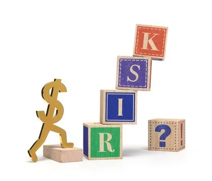Risky Financial Step? Stock Illustration