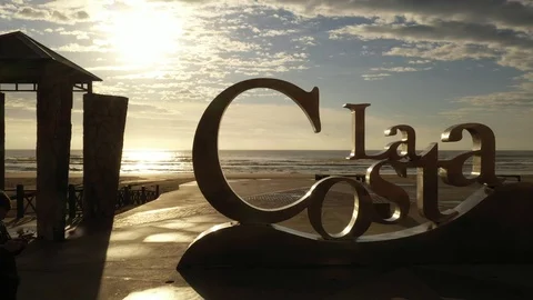 Risky flight on the beach Stock Footage 117215266