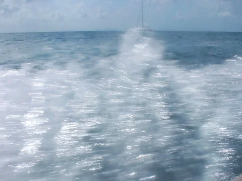 Risky small boat ride scene on Andaman Ocean. Stock Footage