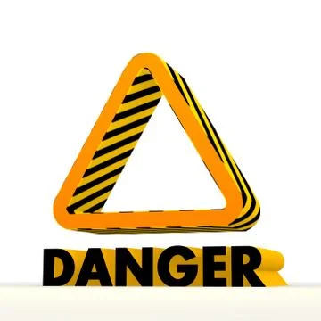 Risky triangle icon with warning pattern for own content Stock Illustration