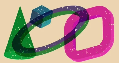 Risograph backdrop with geometric elements Video stock 278566364
