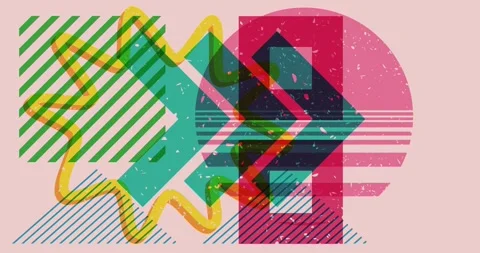Risograph background animation Stock Footage 279359017