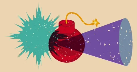 Risograph bomb Video stock 305887408