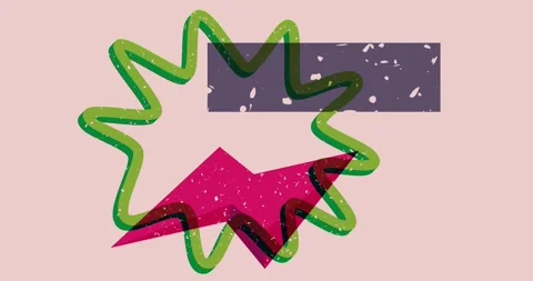 Risograph cartoon video Stock Footage 305179744