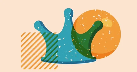 Risograph Crown animation Stock Footage 333161059