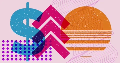 Risograph Dollar sign animation Stock Footage 248336236