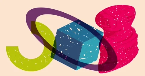 Risograph Electric Sander with geometric elements animation Stock Footage 273273425