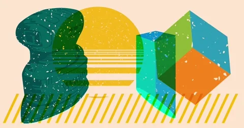 Risograph Electric Sander with geometric elements Stock Footage 273273430