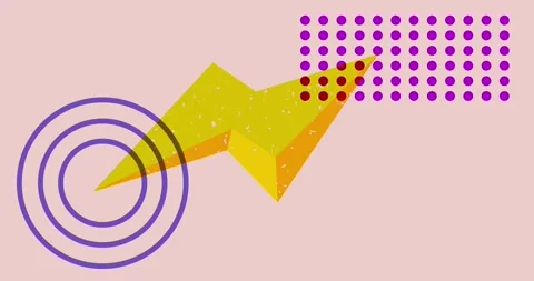 Risograph geometric elements animation Stock Footage 328192527