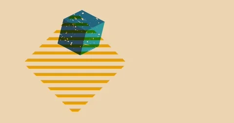 Risograph geometric elements animation 스톡 동영상 334828104