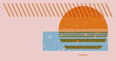 Risograph geometric elements Stock Footage 328563747