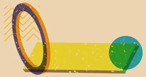 Risograph geometric elements Stock Footage 330565760