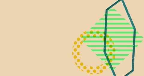 Risograph geometric elements Stock Footage 330696231