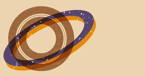 Risograph geometric two elements video Stock Footage 335183836