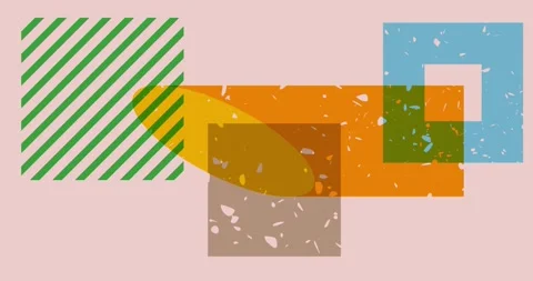 Risograph geometry elements abstract texture animation Stock Footage 300232313