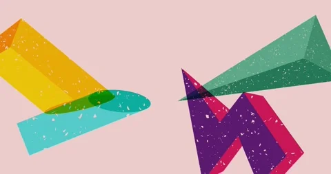 Risograph geometry elements abstract texture Stock Footage 300232326
