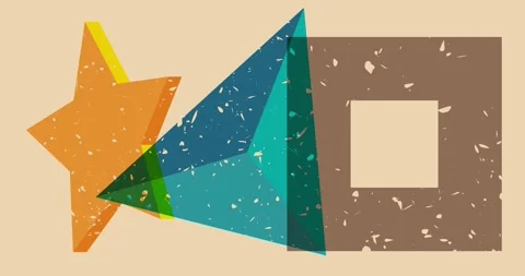 Risograph Geometry style Stock Footage 284784689