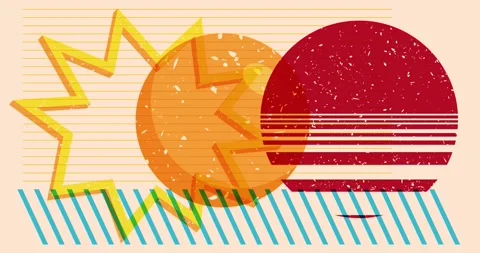Risograph Object in trendy design animation Stock Footage 281992428