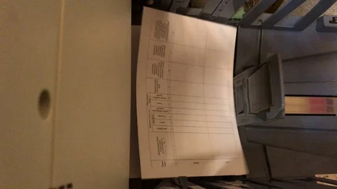 Risograph. Printer printing. White paper Video stock 101096071