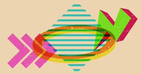 Risograph Shape Cartoon Stock Footage 306910599