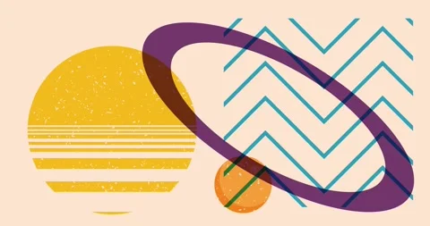 Risograph shapes Stock Footage 282799758