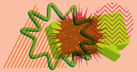 Risograph speech bubble animation Stock Footage 247678882