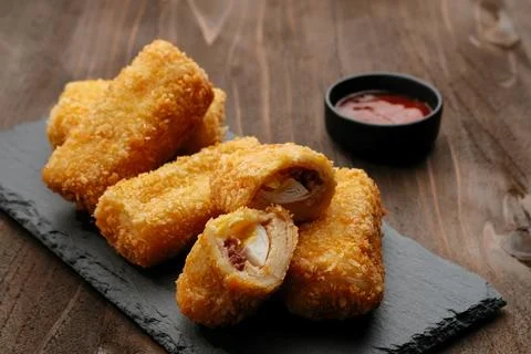 Risol Mayo, Risoles mayo mozzarella Stock Photos