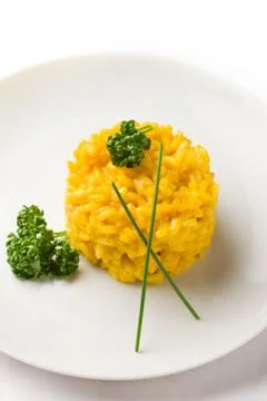 Risoto with saffron Stock Photos