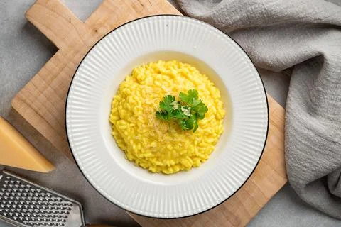 Risotto alla milanese Stock Photos