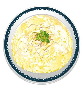 Risotto and a dish Stock Illustration
