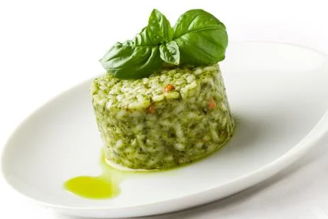 Risotto with basil Stock Photos