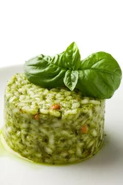 Risotto with basil Stock Photos
