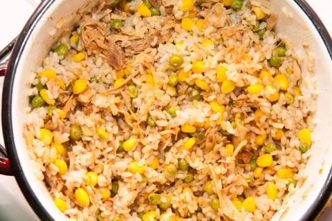 Risotto with corn Stock Photos