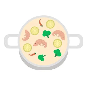 Risotto flat illustration on white Stockillustratie