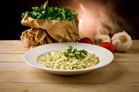Risotto with herbs Stock Photos