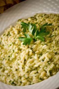 Risotto with herbs Stock Photos