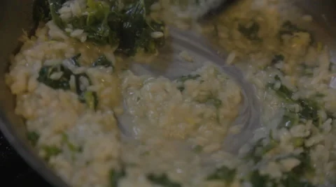 Risotto in Pan Stock Footage 42428796