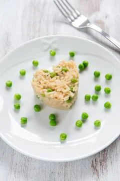 Risotto with peas Stock Photos
