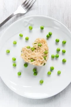 Risotto with peas Stock Photos