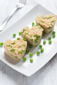 Risotto with peas Stock Photos