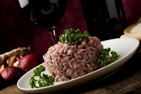 Risotto with red wine Stock Photos