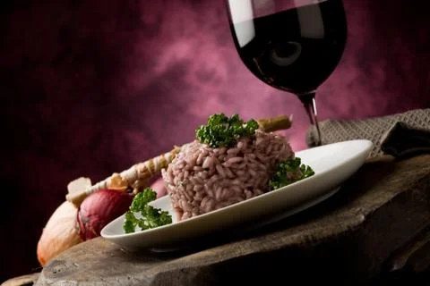 Risotto with red wine Stock Photos