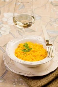 Risotto with saffron Stock Photos