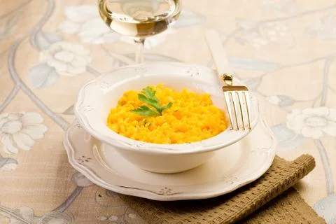 Risotto with saffron Stock Photos
