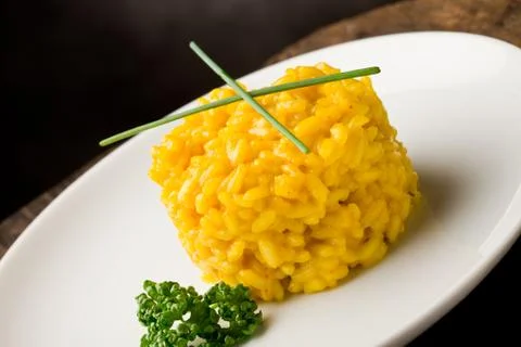 Risotto with saffron Stock Photos