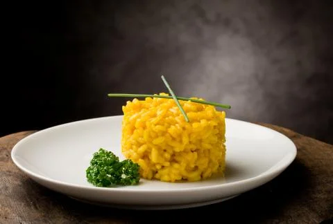 Risotto with saffron Stock Photos