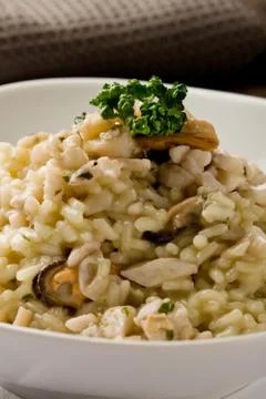 Risotto with seafood Stock Photos