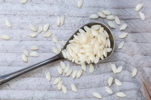 Risotto on a spoon macro Stock Photos