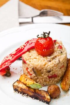 Risotto with vegetable Stock Photos