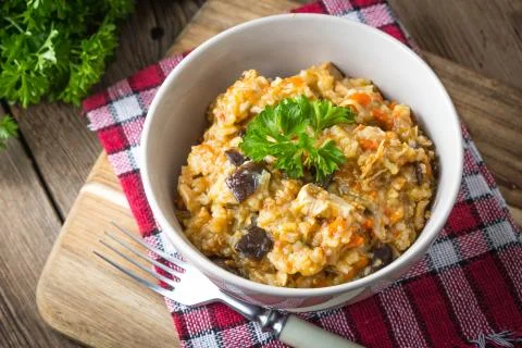 Risotto with vegetables. Stock Photos